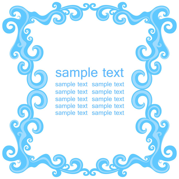 Patten framework with a sample text. Cold blue - Vector, imagen