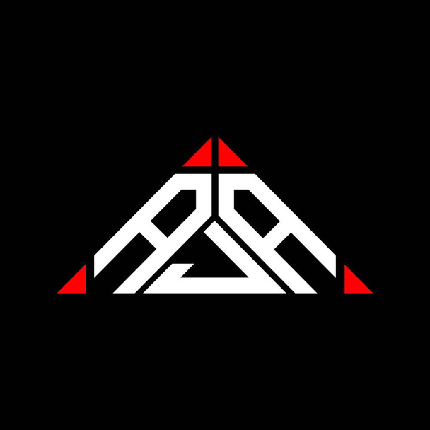 AJA letter logo creative design with vector graphic, AJA simple and modern logo in triangle shape. - Vektori, kuva