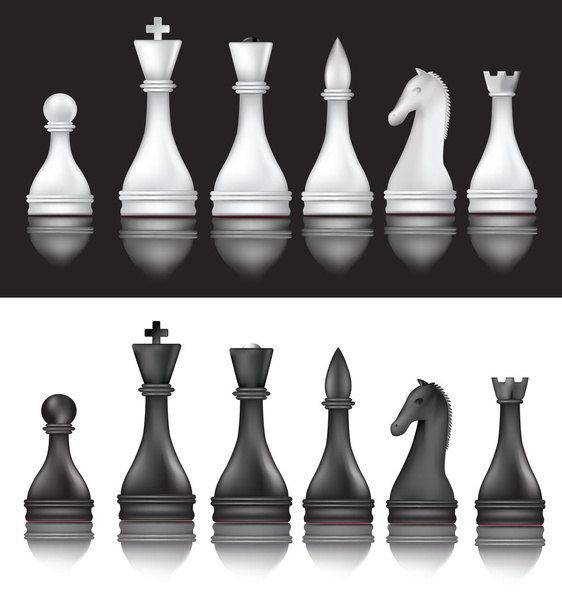 Chess set - Wektor, obraz
