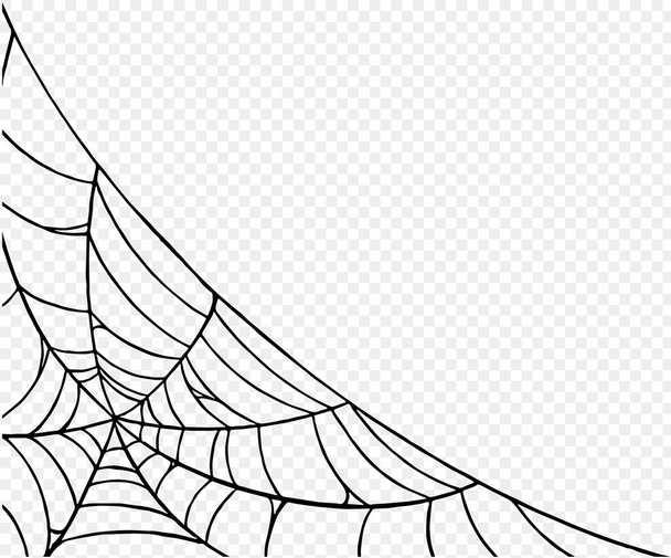 Halloween party háttér pókháló elszigetelt png vagy átlátszó textúra, üres hely a szöveg, elem sablon poszter, prospektusok, online reklám, vektor illusztráció  - Vektor, kép