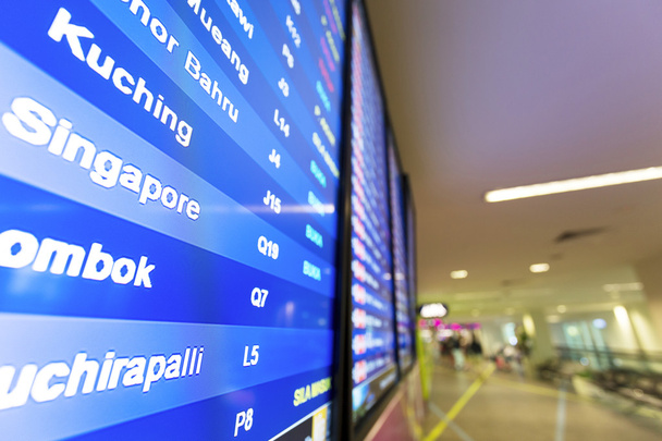 Screen board in airport - Photo, Image