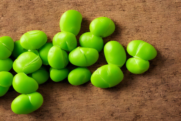 green peas, fresh food ingredient, healthy vegetable food item - Foto, imagen