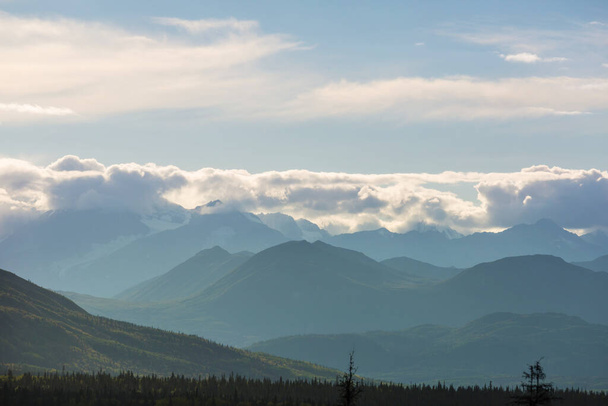Vue pittoresque sur la montagne dans les Rocheuses canadiennes en été - Photo, image