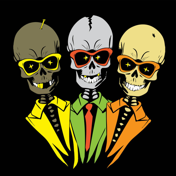un fresco tres esqueletos - Foto, imagen