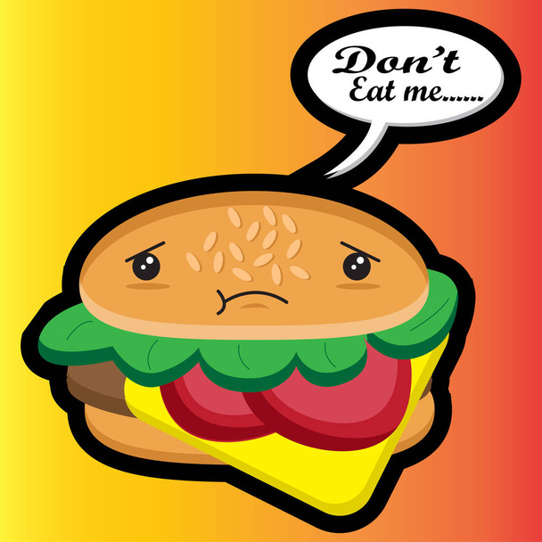 Векторный рисунок счастливого сэндвича - Вектор,изображение
