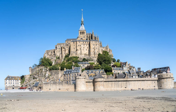 Abadia mundialmente famosa Mont Saint Michel, França - Foto, Imagem
