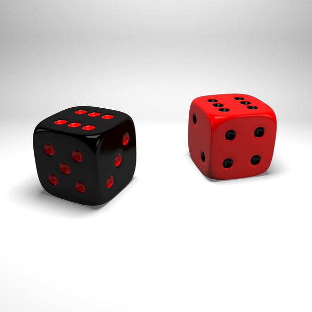 Red and Black Dice - Foto, afbeelding