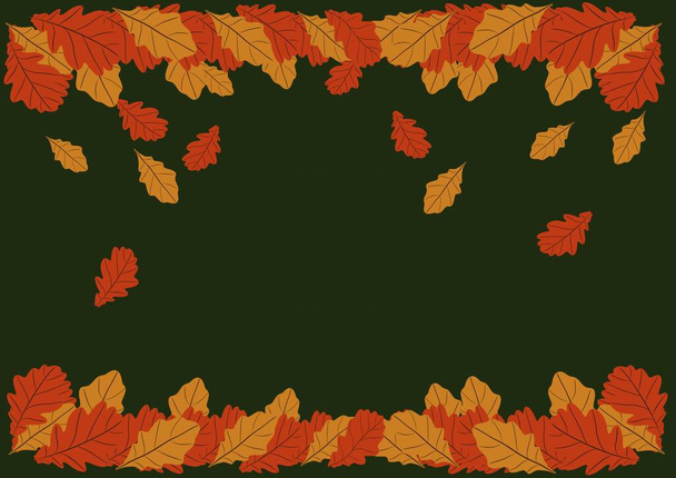 Απρόσκοπτη μοτίβο με φύλλα του φθινοπώρου πτώση εποχιακή φόντο. Πτώση φθινοπωρινά φύλλα χρυσού, κόκκινου και πορτοκαλί χρώματος. Χέρι ζωγραφισμένο. Φθινοπωρινά φύλλα για υφάσματα, ταπετσαρίες και περιτυλίγματα δώρων. - Φωτογραφία, εικόνα
