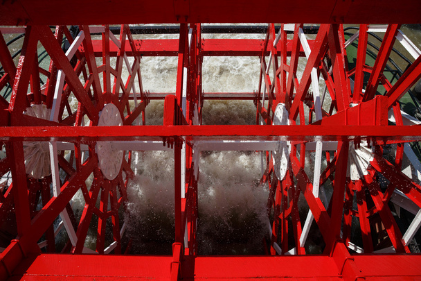Νέα Ορλεάνη - κόκκινο Paddlewheel σε κίνηση - Φωτογραφία, εικόνα