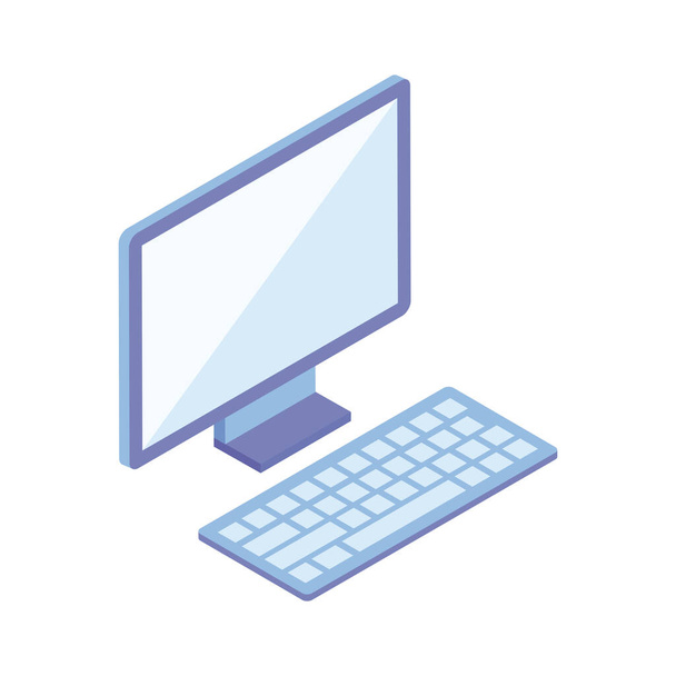 icona del dispositivo tecnico del computer desktop - Vettoriali, immagini