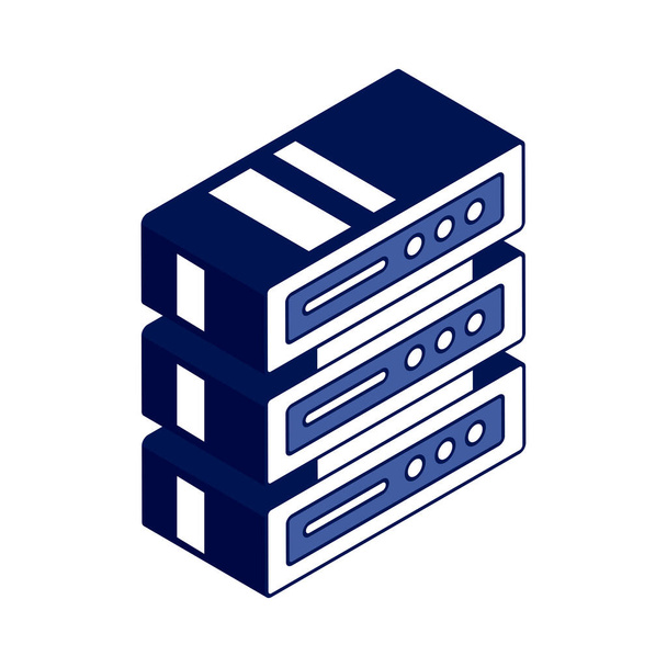 ikona połączenia z serwerem danych - Wektor, obraz
