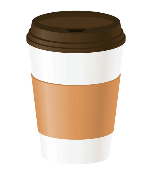 coffee in take away pot icon - Vektor, kép