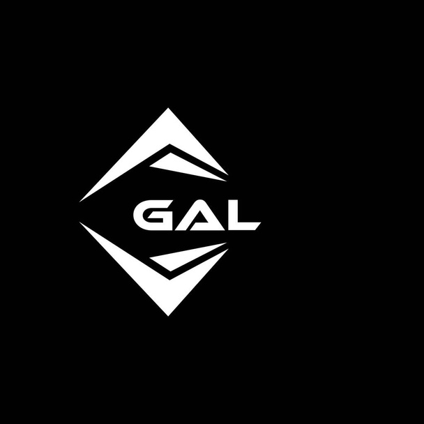 GAL absztrakt technológia logó design fekete háttér. GAL kreatív kezdőbetűk betű logó koncepció. - Vektor, kép