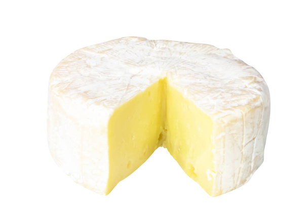 Brie cheese on a white background. (with clipping path) - Photo, Image