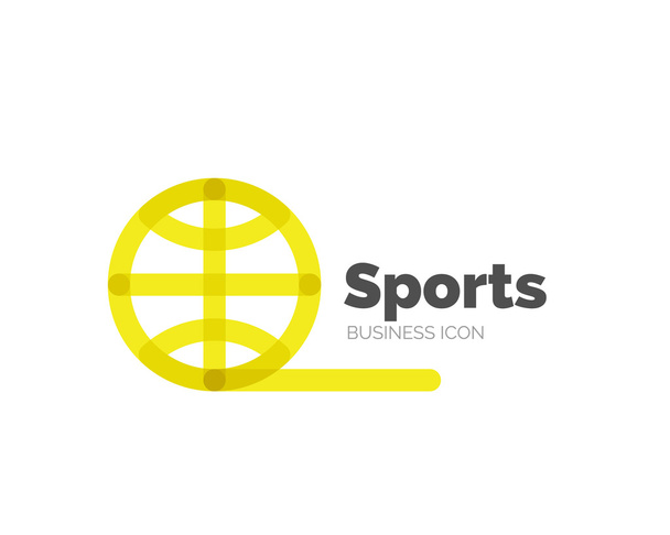 Vonal minimál design logo labdajátékok - Vektor, kép