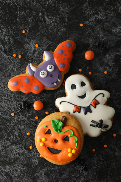 Concept of Halloween sweets, funny sweets, top view - Fotografie, Obrázek