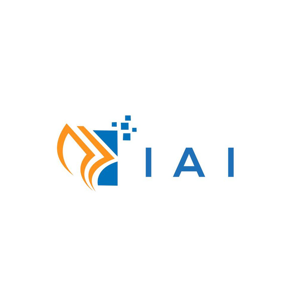 IAIクレジット修理会計ロゴデザイン白を背景に。AIクリエイティブイニシャル成長グラフレターロゴコンセプト。IAIビジネスファイナンスロゴデザイン. - ベクター画像