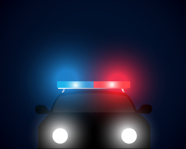 πρόσοψη αυτοκίνητο της αστυνομίας - Διάνυσμα, εικόνα