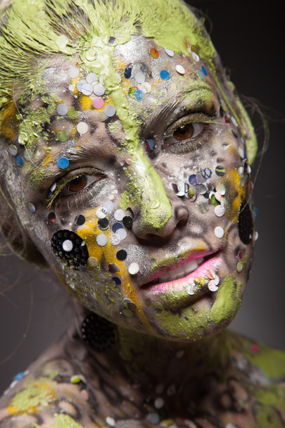 Fashion woman color face art - Foto, Bild