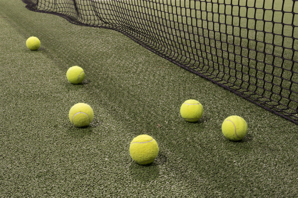 Paddle ball in astroturf court  - Zdjęcie, obraz