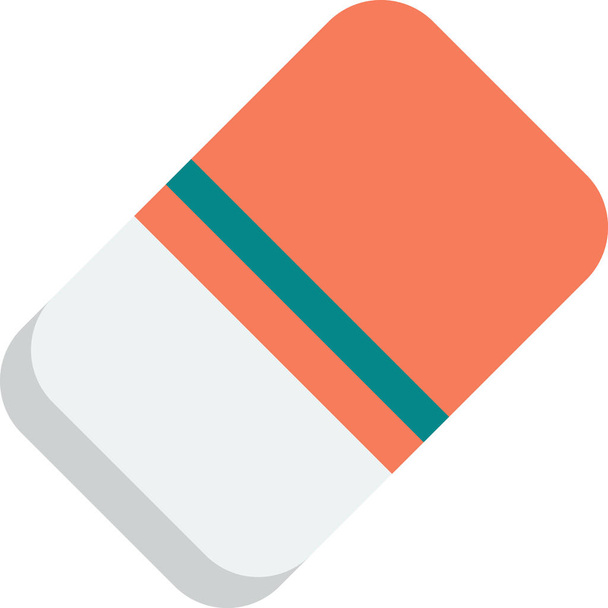 eraser illustration in minimal style isolated on background - Vector, Image