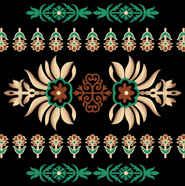 paisleys ornament jedinečné tóny designu krásné paisley pro košile a dupatta tisk krásné vinobraní okraje design košile a pro tisk pákistánské tradiční etnické. - Vektor, obrázek