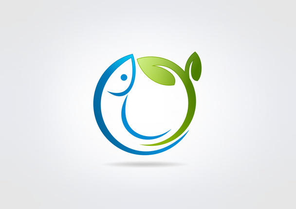 Projektowanie logo świeże ryby - Wektor, obraz