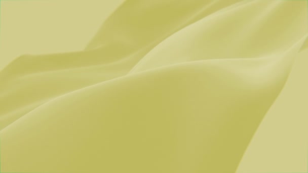 Abstrakti arkuus keltainen silkki tausta ylellinen aalto kangas satiini pastelli väri kangasta. Ylellinen hoito nestemäinen aalto roiske, aaltoileva neste rakenne. Räpyttelymateriaalia. 3D animaatio liikkeen suunnittelu tapetti - Materiaali, video