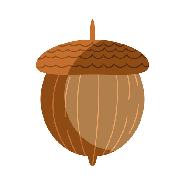 acorn seed autumn season icon - Vector, Imagen