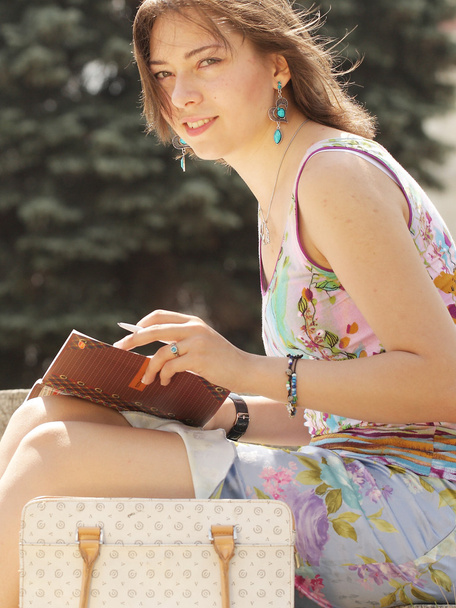 Girl with notebook - Photo, image