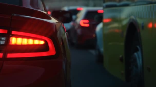 luz traseira, luz traseira do automóvel e luz vermelha - Filmagem, Vídeo