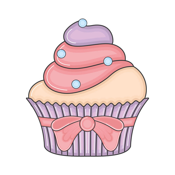 Isolated colored cupcake sketch icon Vector illustration - Vektor, obrázek