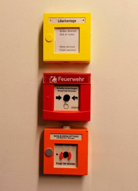 a fire detector or fire alarm, to notify of a fire - Photo, Image