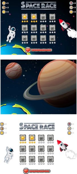 A game background template with elements illustration - Vector, Image