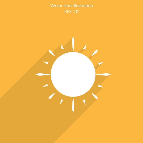 Vector sun web flat icon. - Vektor, obrázek