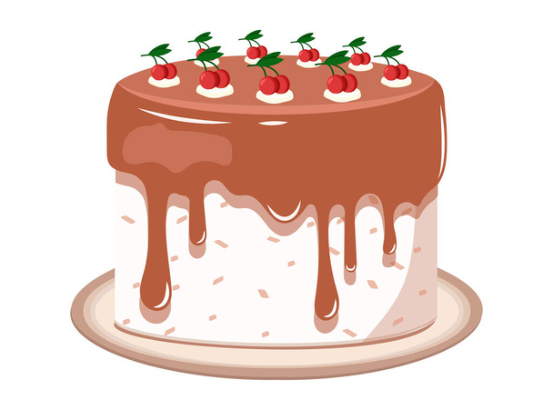 Illustrazione vettoriale della torta di compleanno
. - Vettoriali, immagini