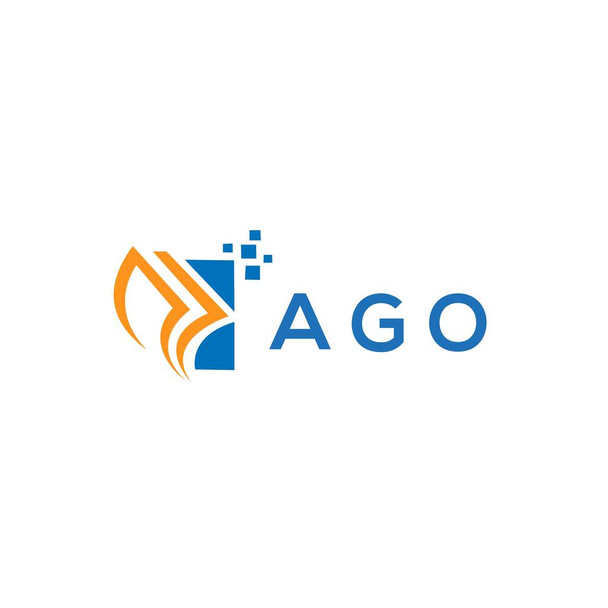 Дизайн логотипа бухгалтерского учета AGO на белом фоне. Креативные инициалы AGO Графическая буквенная концепция логотипа. AGO business finance logo design.Дизайн логотипа бухгалтерского учета AGO на белом фоне. Креативные инициалы AGO - Вектор,изображение