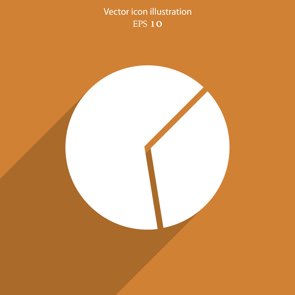 Vector pie chart web icon - Vektör, Görsel