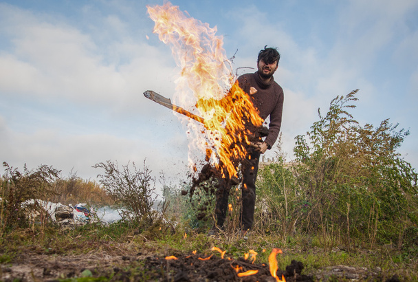 Vuur brandende man - Foto, afbeelding