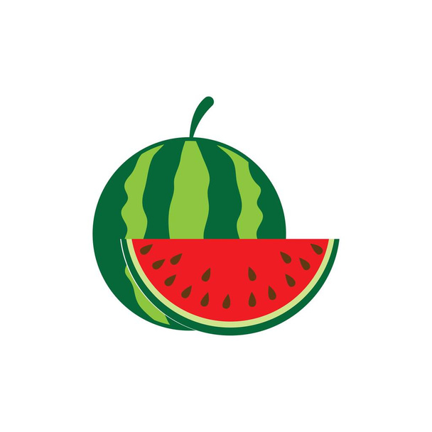 Vesimeloni hedelmä kuvake logo vektori - Vektori, kuva
