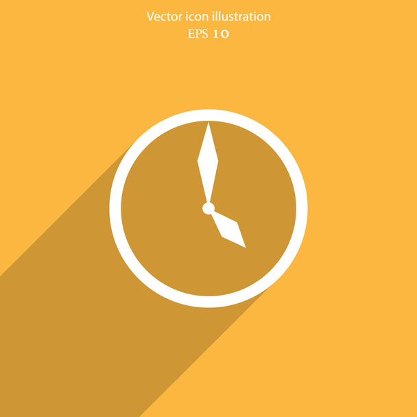 Vector clock web flat icon - Διάνυσμα, εικόνα