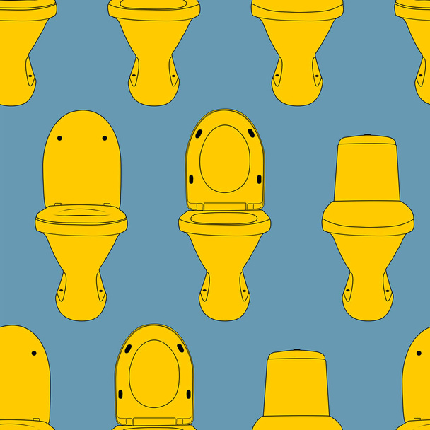 icona gialla WC isolato modello senza soluzione di continuità vettoriale illustrazione - Vettoriali, immagini