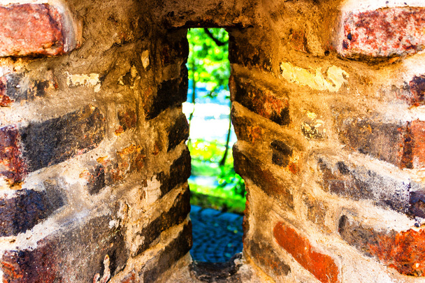 Narrow brick Window - Photo, Image