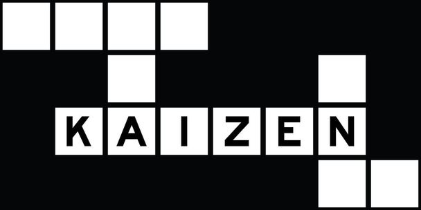Alphabet letter in word kaizen on crossword puzzle background - Vector, Image