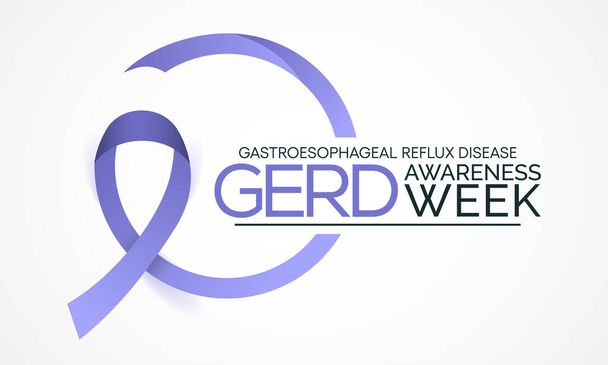 GERD Semana de conciencia (enfermedad por reflujo gastroesofágico) se observa cada año en noviembre. Ilustración vectorial - Vector, Imagen