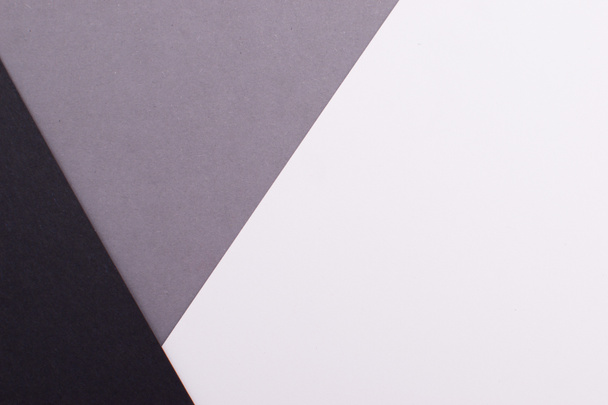 Fond divisé abstrait noir, gris et blanc, brochure - Photo, image