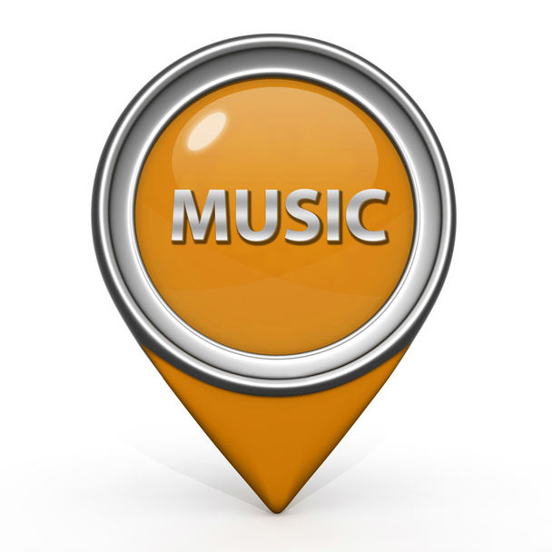 music pointer icon on white background - Foto, Imagen
