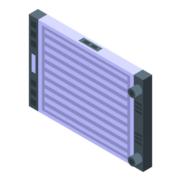 Car radiator icon isometric vector. Repair engine. Climate air - Vector, Image