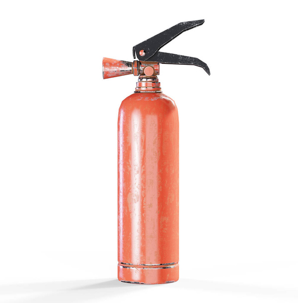 Aff foam spray Fire extinguisher 3d render on white background no shadow - Fotó, kép