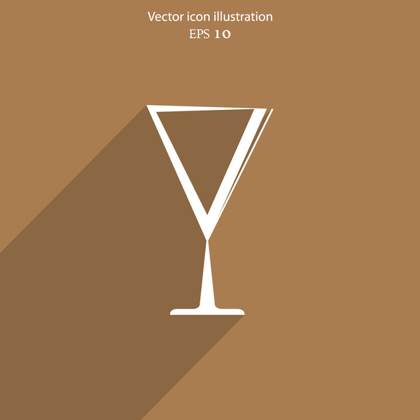 Vector wine glass web icon - Vetor, Imagem